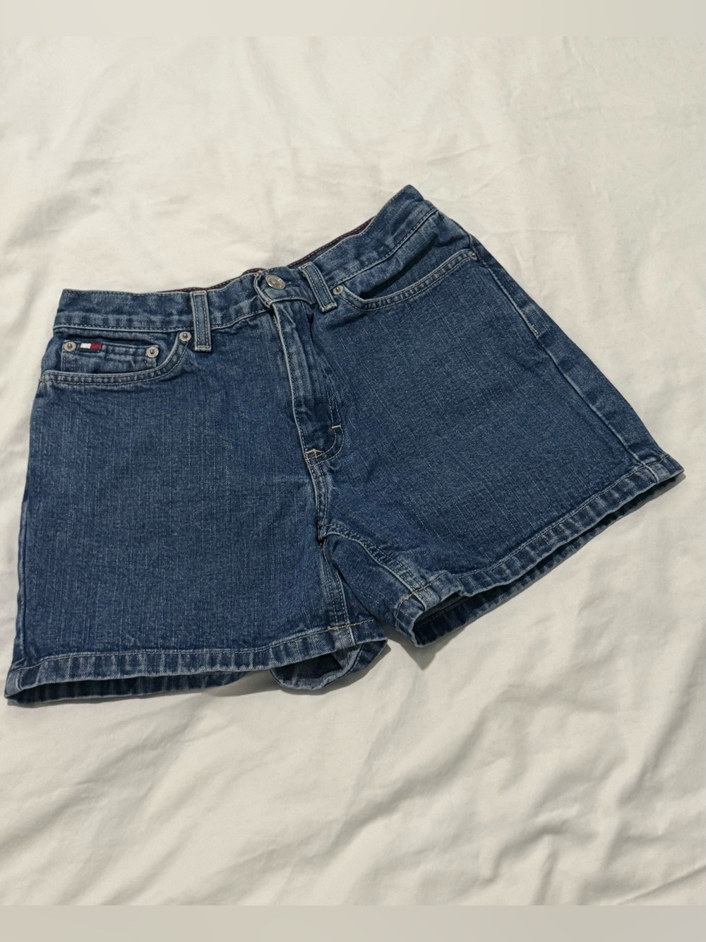 Tommy Hilfiger Navy Blue Denim Jean Shorts - Picture 10 of 11